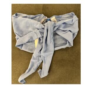 STAUD x Solid & Striped NWT Sky Blue Gauze Baia Tube Tie Front Wrap Top Medium